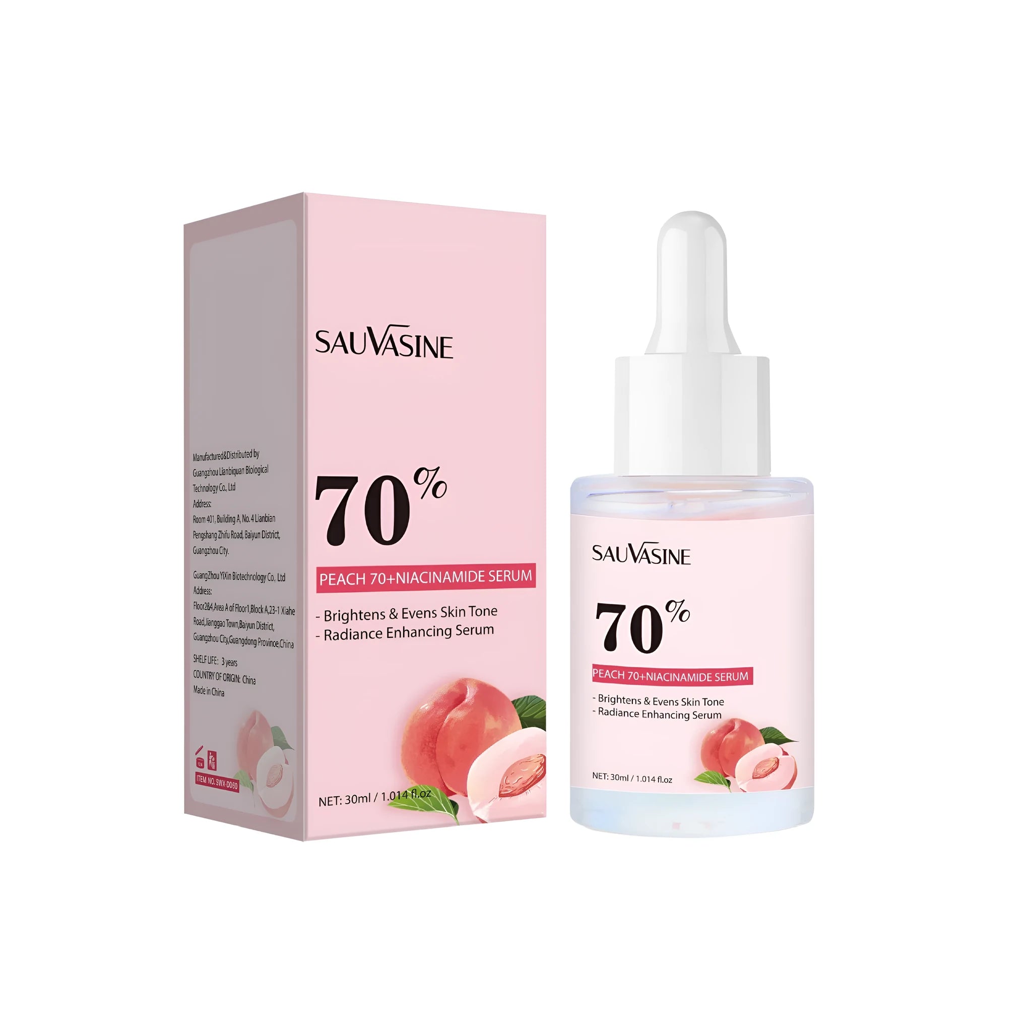 30ml nicotinamide care solution serum in compact 38.5mm plastic bottle