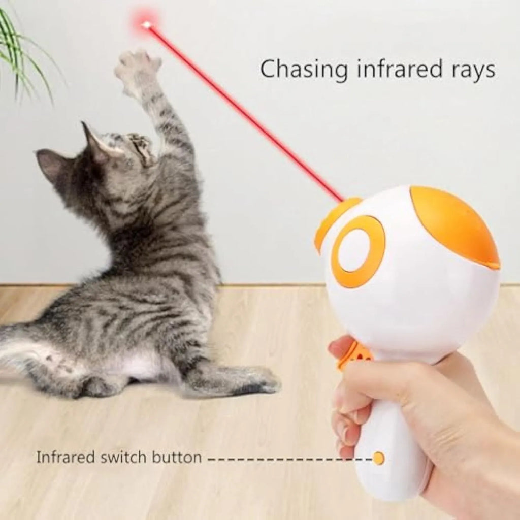 Green pet treat launchers toy showing treat dispensing mechanism and remote feeding function