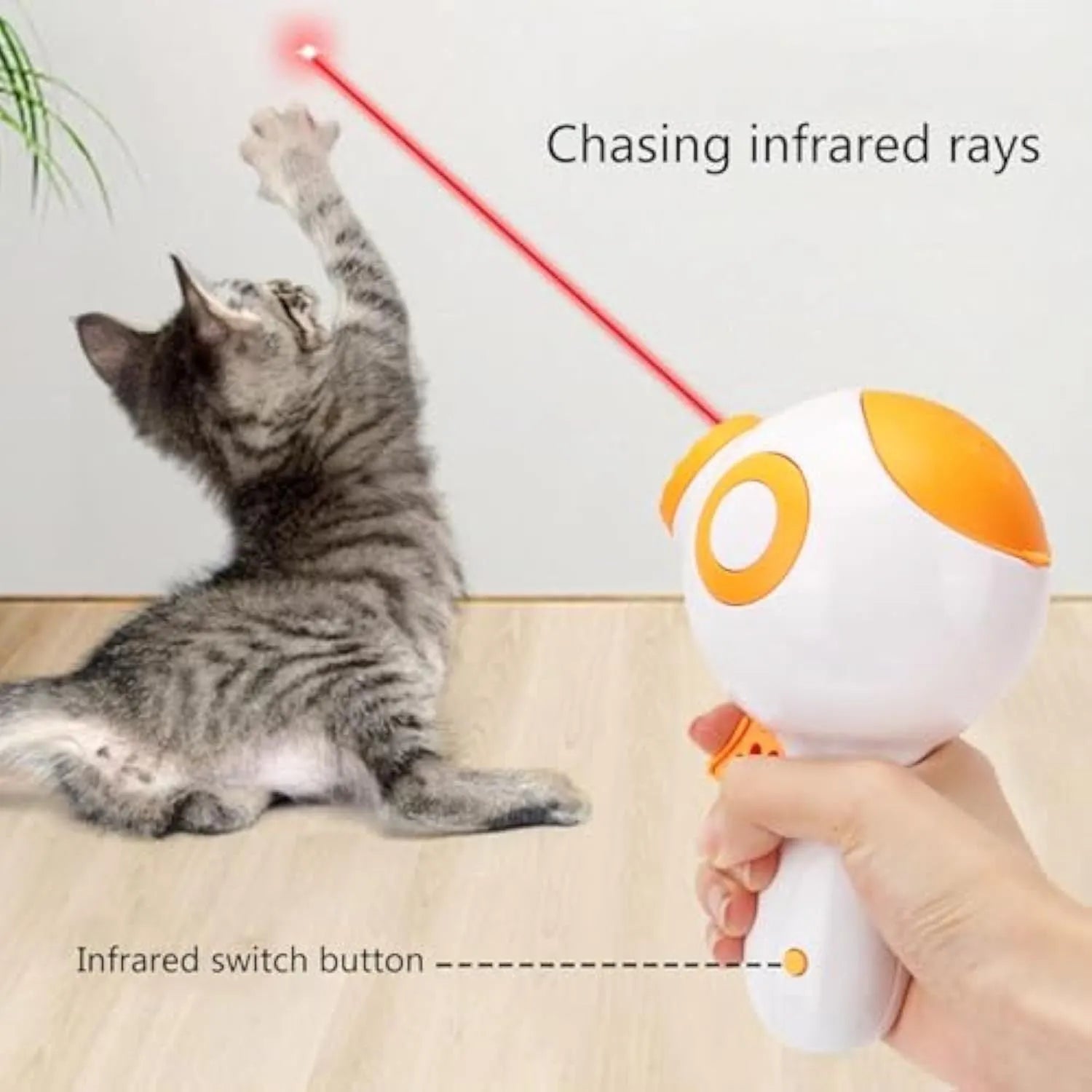 Green pet treat launchers toy showing treat dispensing mechanism and remote feeding function
