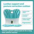 Ergonomic waist support and posture correction office seat cushion in grey colour