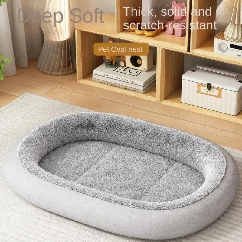 Thickened pet kennel for small dogs with removable washable cover in grey colour