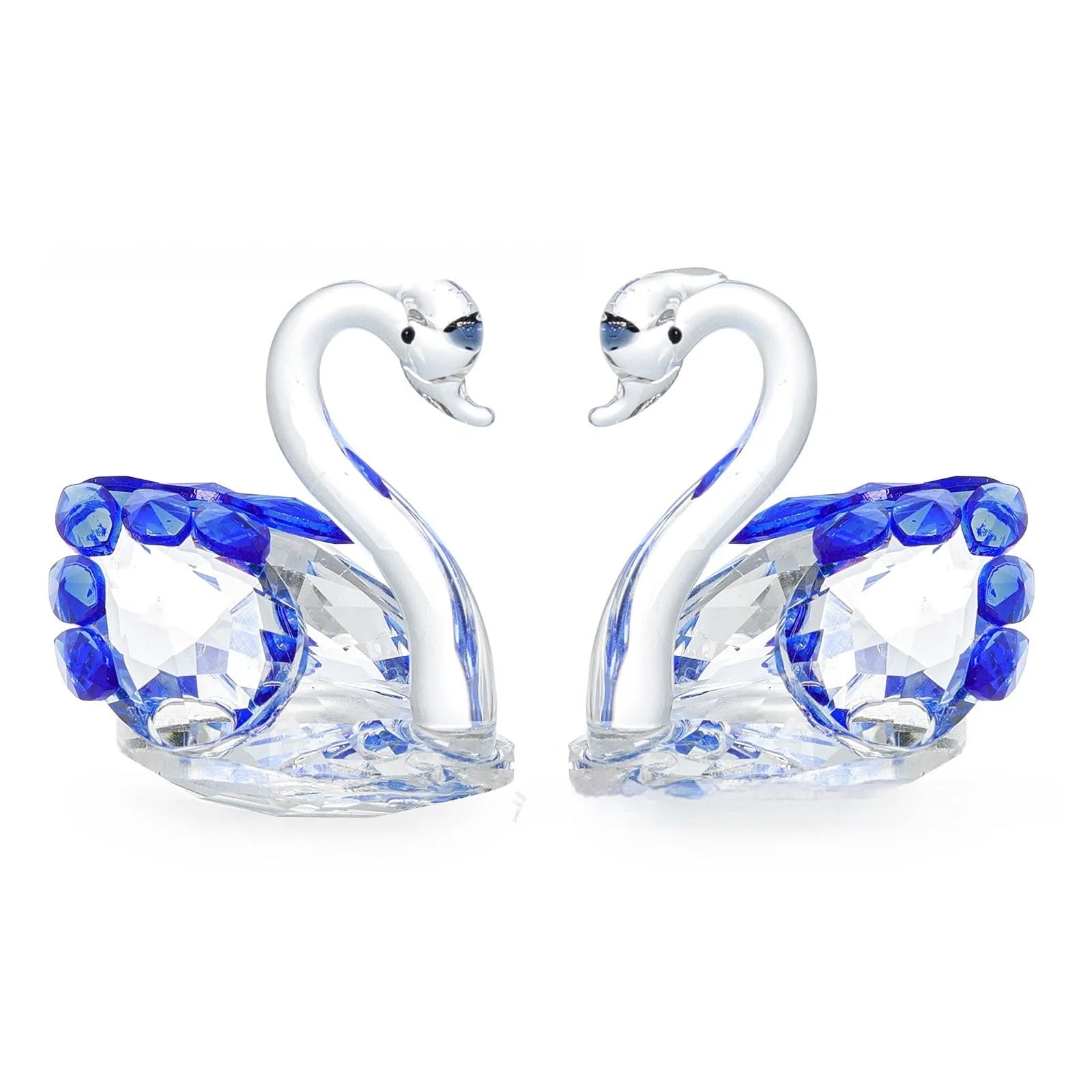 Crystal swan desktop decoration in modern minimalist style with colour options