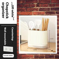 Cross-border wall-mounted plastic chopstick holder with spoon cage in modern design