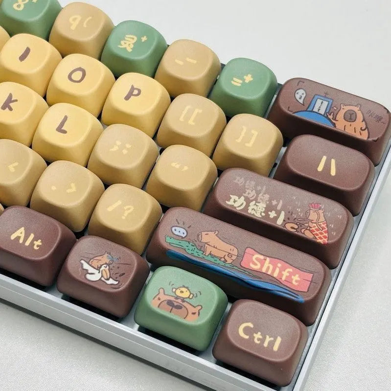 Capabala 130-key ABS mechanical keyboard keycap set with MOA height profile