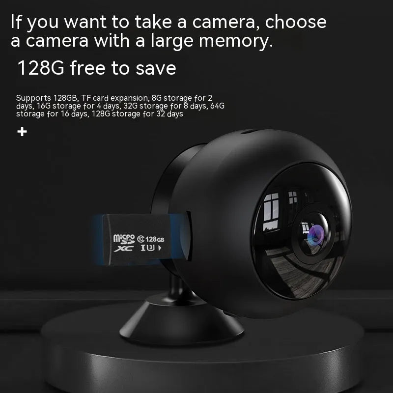 1080p wireless WIFI surveillance camera with ABS material housing and 3.6° lens