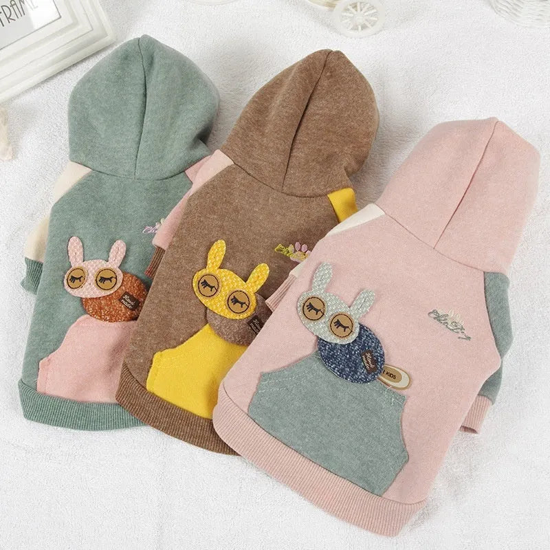 Brown cotton pet dog sweatshirt casual leisure wear garment