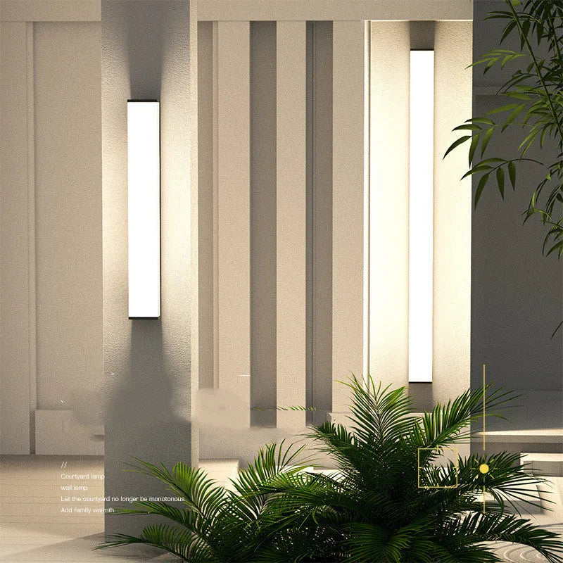 60cm outdoor waterproof wall light with stainless steel construction and LED lighting