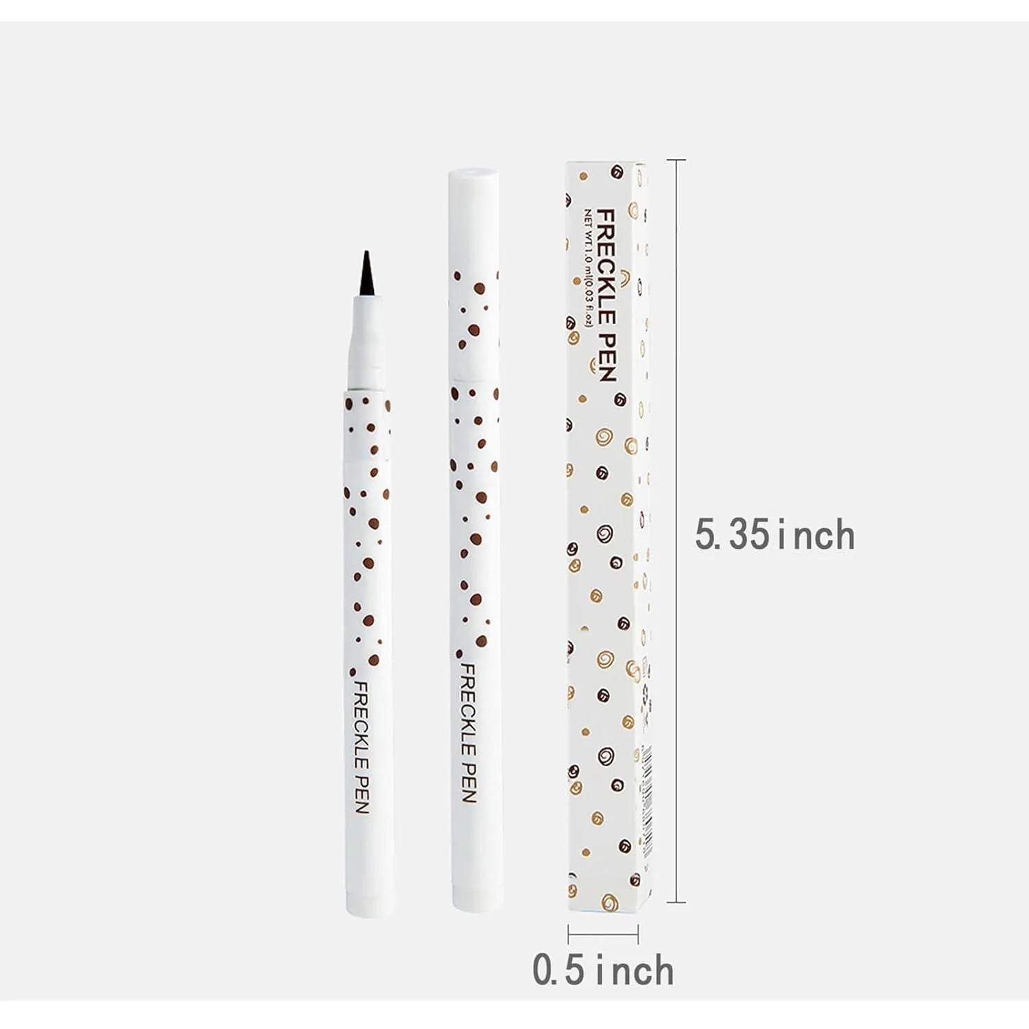 Dark brown waterproof freckle pen for natural-looking facial makeup markings