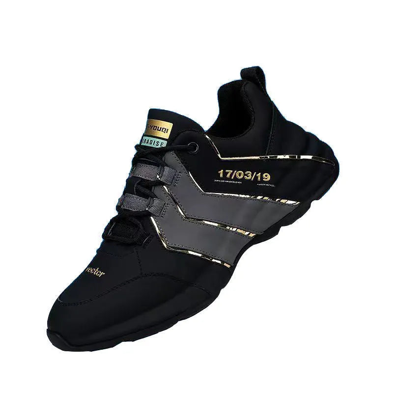 Teenagers casual trainers with mesh lining and thick plastic soles in black and grey colour