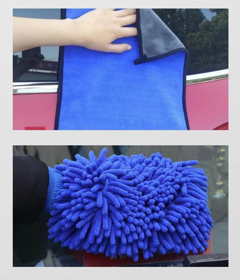 26-piece car cleaning brush set with multiple brush heads for vehicle detailing
