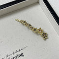 Gold alloy rhinestone barrettes hair clips with Korean star design for women