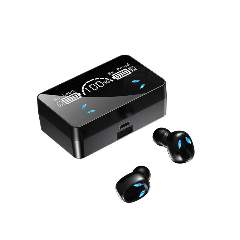 Sports wireless Bluetooth headset TWS in-ear earbuds with LED digital display charging case, HiFi sound quality, Type-C charging