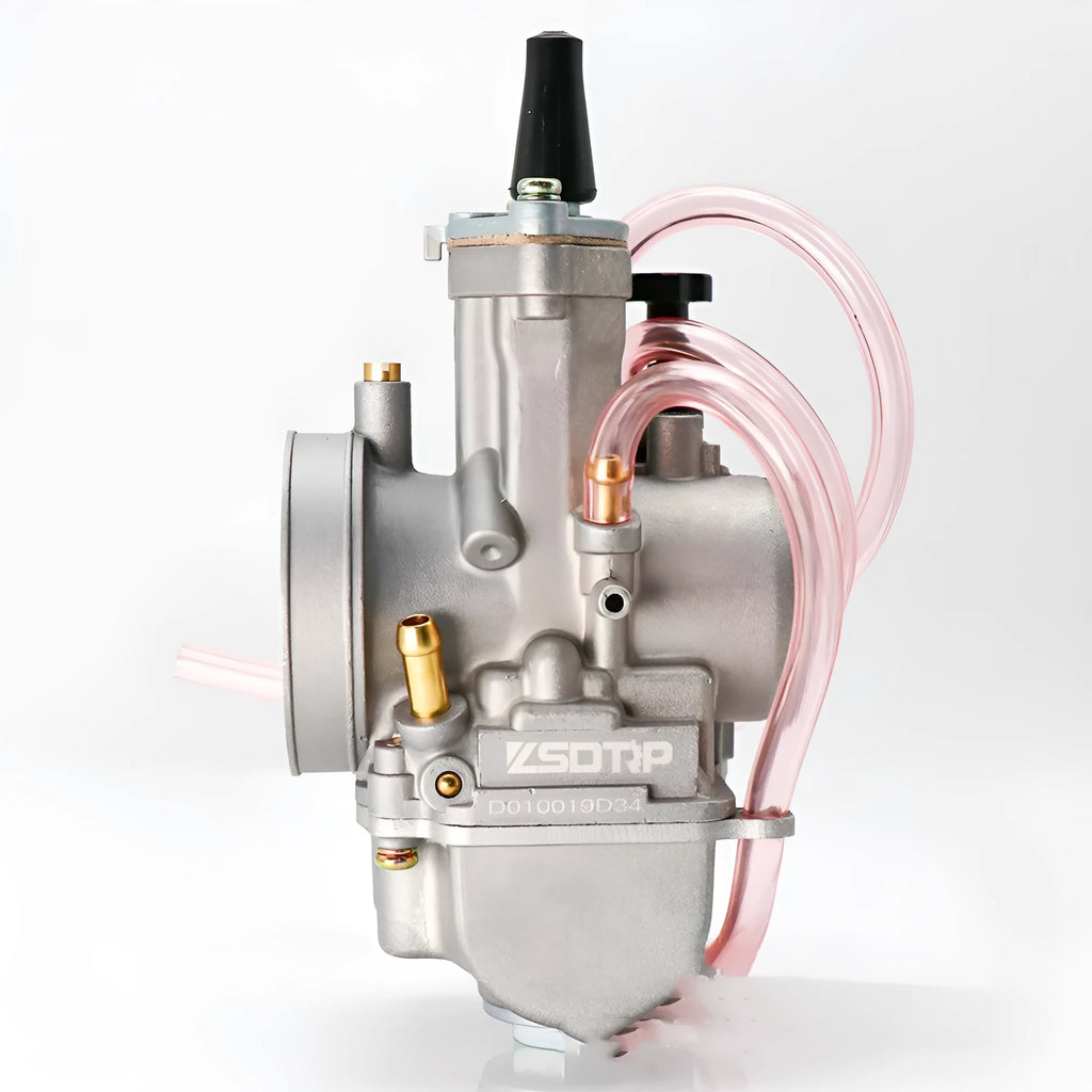 Sandblasting carburetor modification kit for motorcycles with seven PWK sizes from 21mm to 34mm.