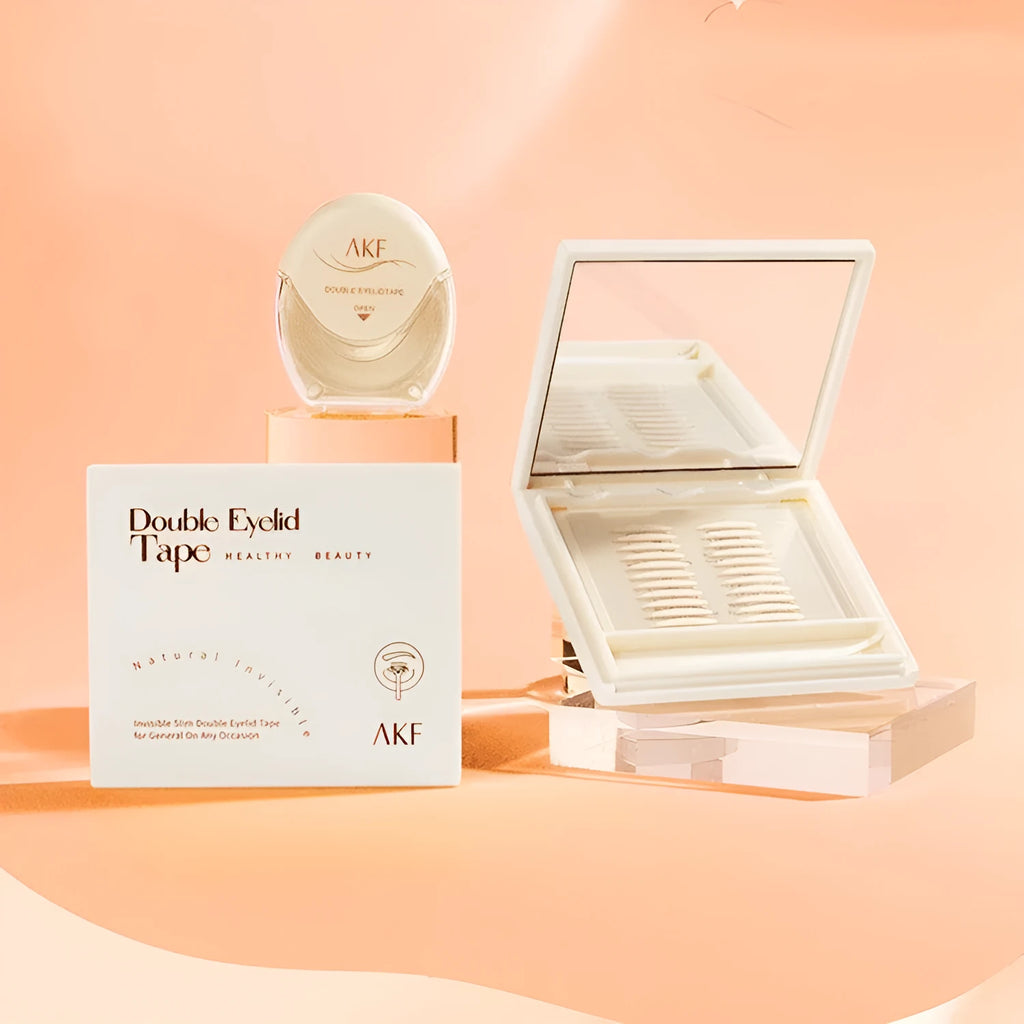 Roll of invisible lace double eyelid stickers in Crescent and Olive shapes, 120 patches.