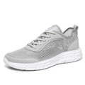 Men's breathable mesh lace-up summer sports shoes in black, blue, and grey, sizes 37-48