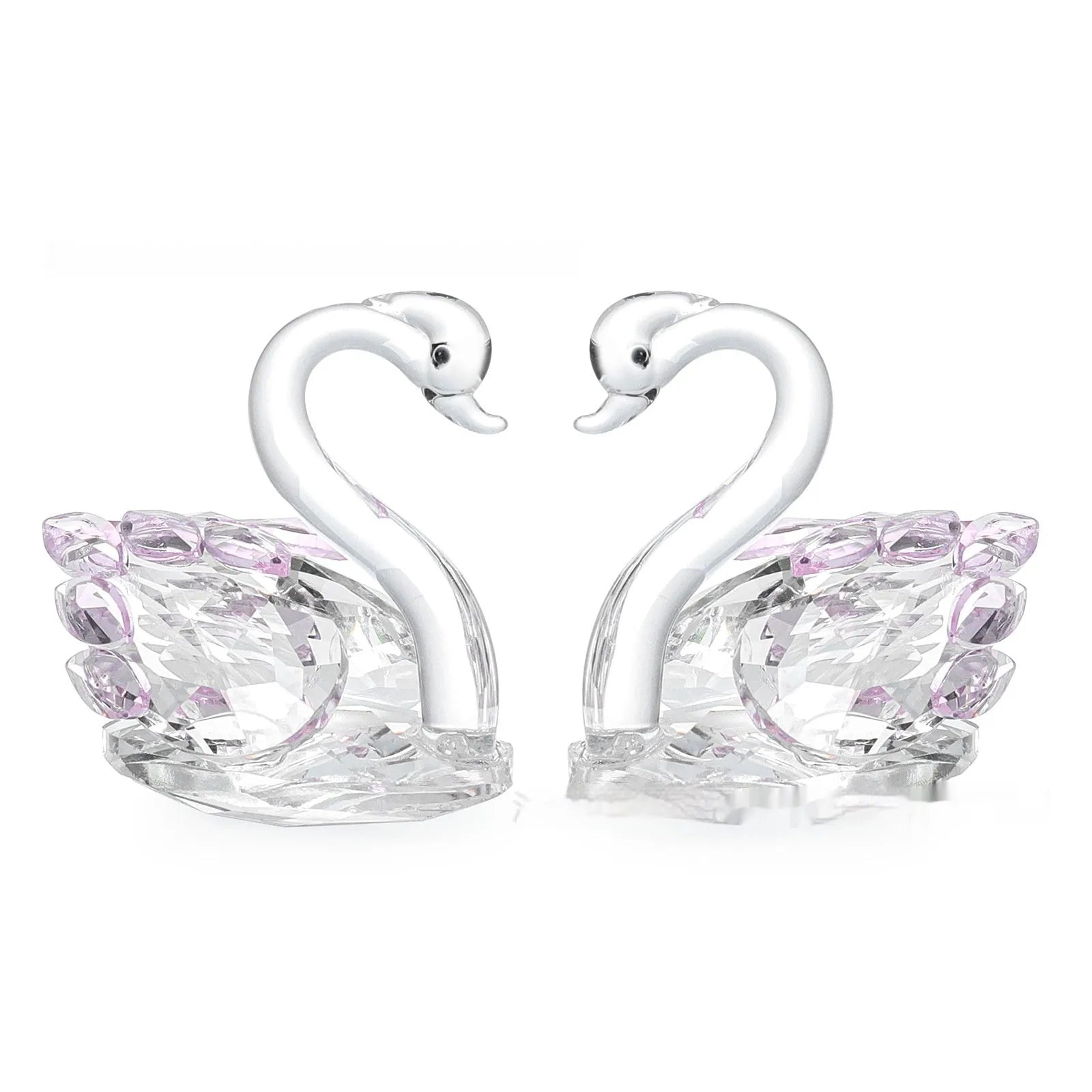 Crystal swan desktop decoration in modern minimalist style with colour options