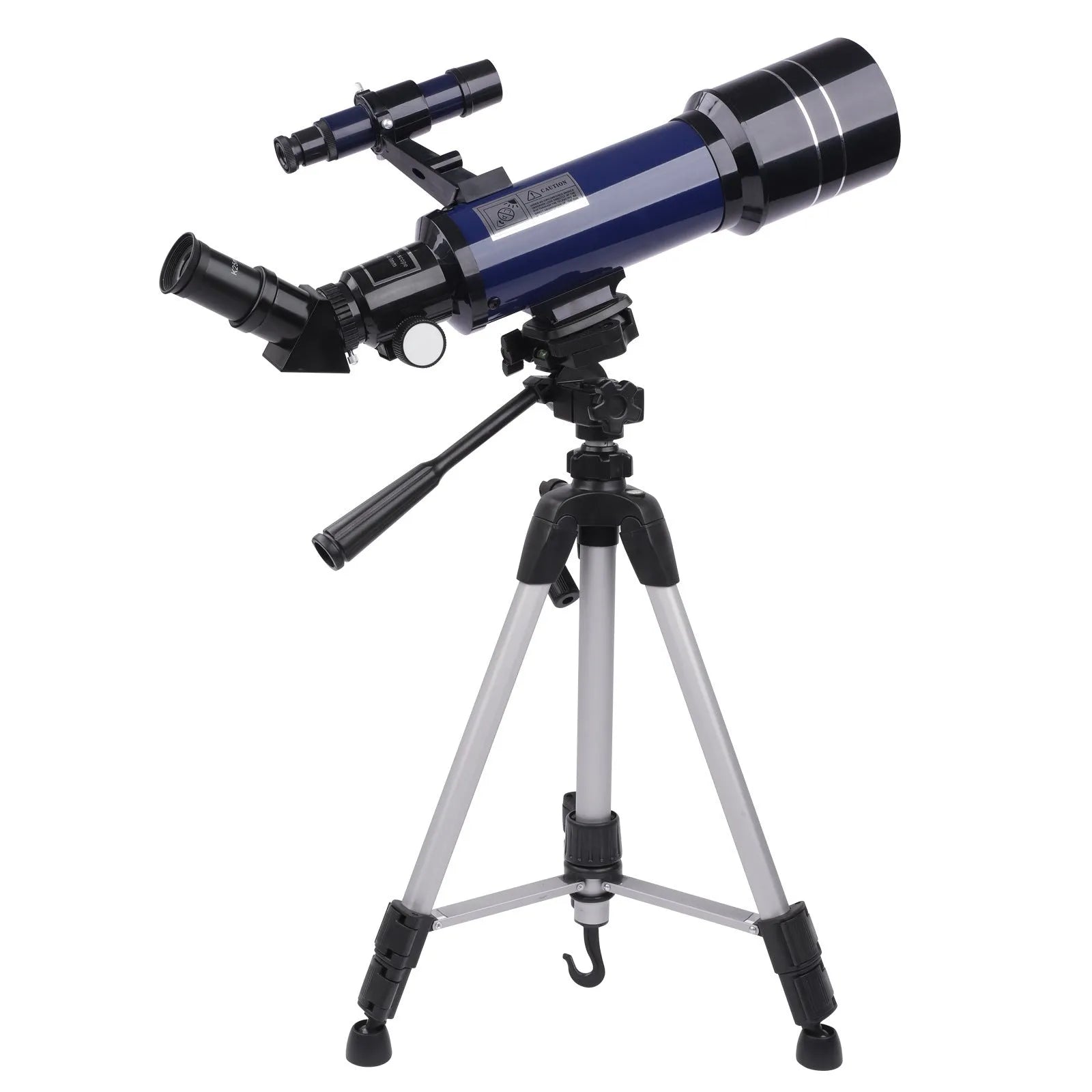 Children's dark blue astronomical telescope with 16X-66X magnification on tripod with accessory case