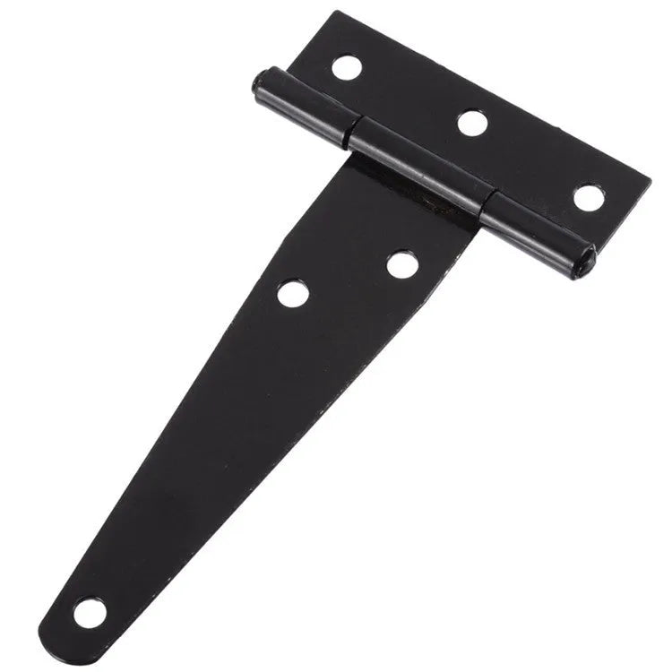Fixed T-shaped iron hinge for wooden doors with straight arm and 175-degree opening
