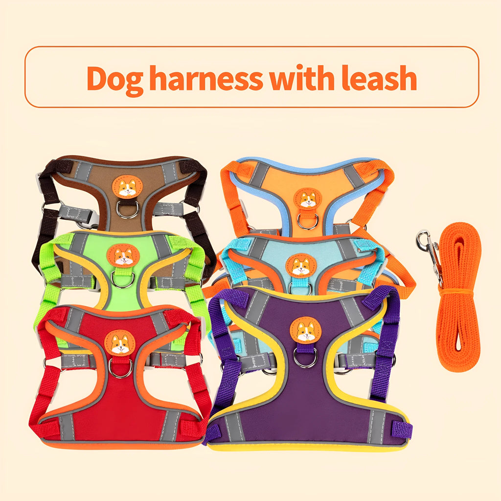 Adjustable rope dog harness in multiple colours with anti-breaking construction