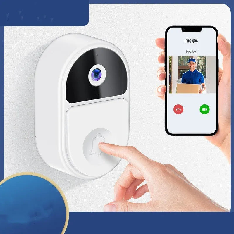 Doodle Smart Visual Doorbell V8 in black and white colour options on a door frame.