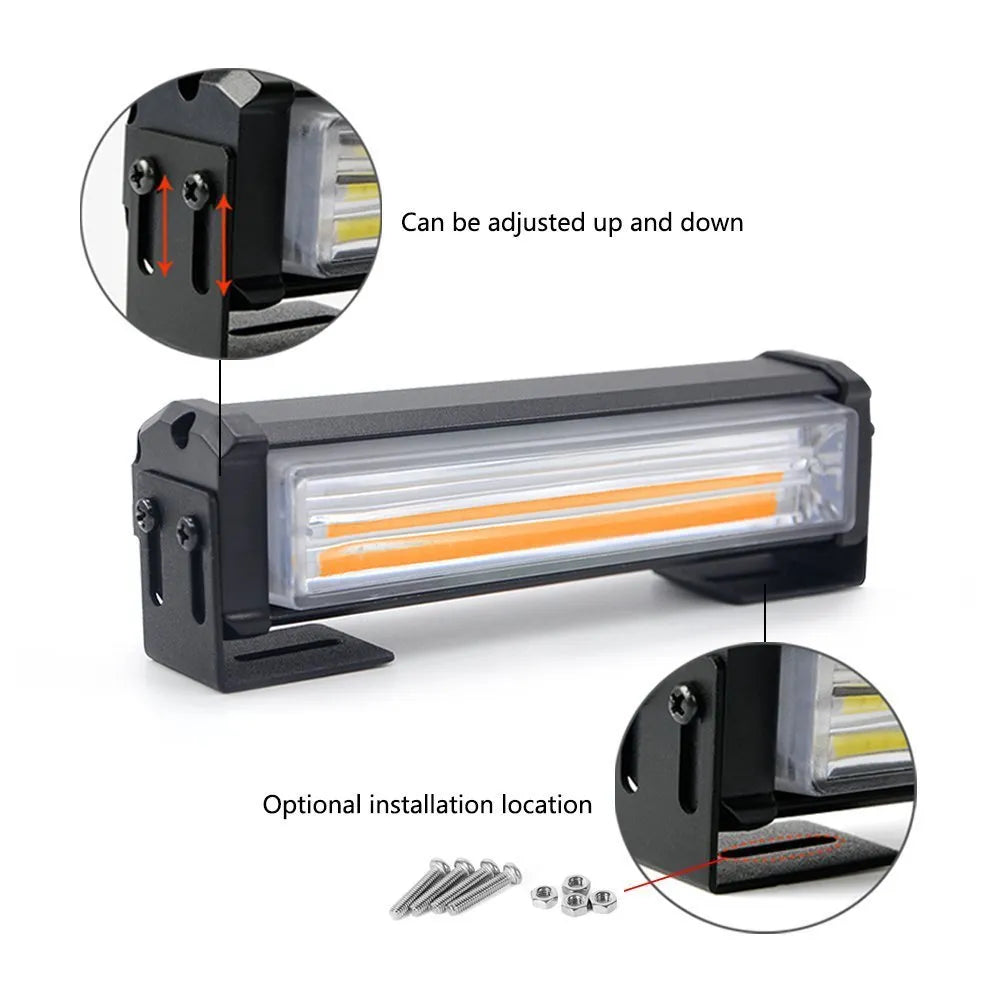 208 yellow strobe warning light with aluminium alloy body and polycarbonate lens