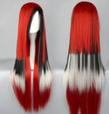Multicolor Japanese Harajuku Lolita wig 286C in red with layered bangs and synthetic fibre construction
