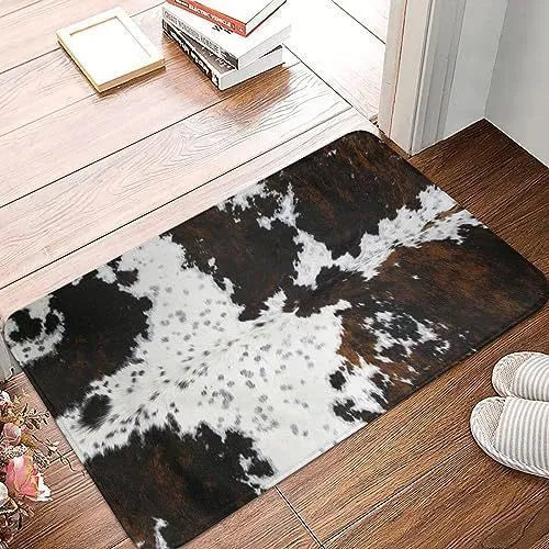 Square flannel floor mat with beach starfish pattern in modern minimalist style for household decor