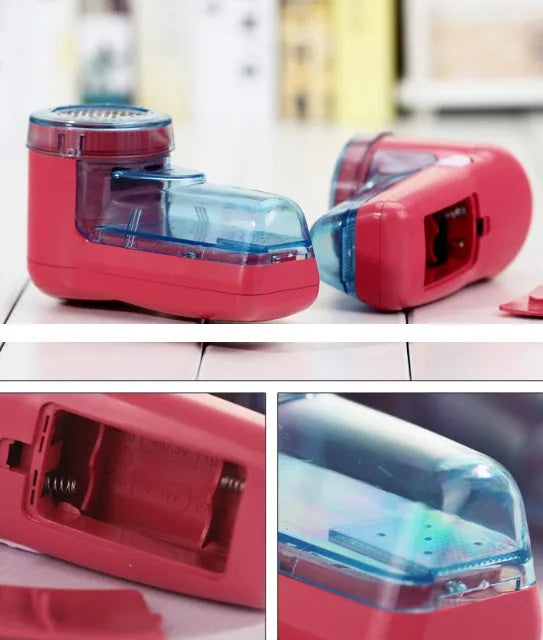 Portable electric clothing lint remover device with compact design for sweater maintenance
