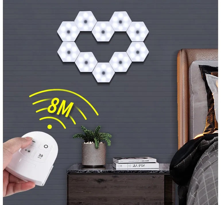 White ABS wireless remote control touch pat light for cupboard and wardrobe illumination