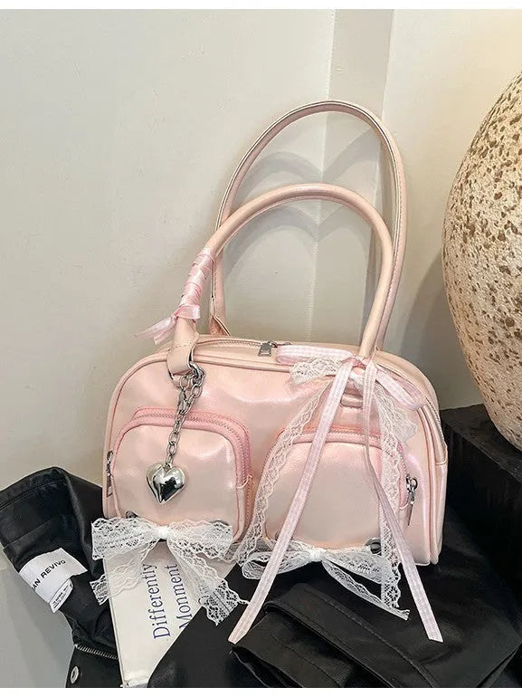 Soft PU leather cross-body shoulder bag in horizontal square shape with large capacity and mobile phone compartment