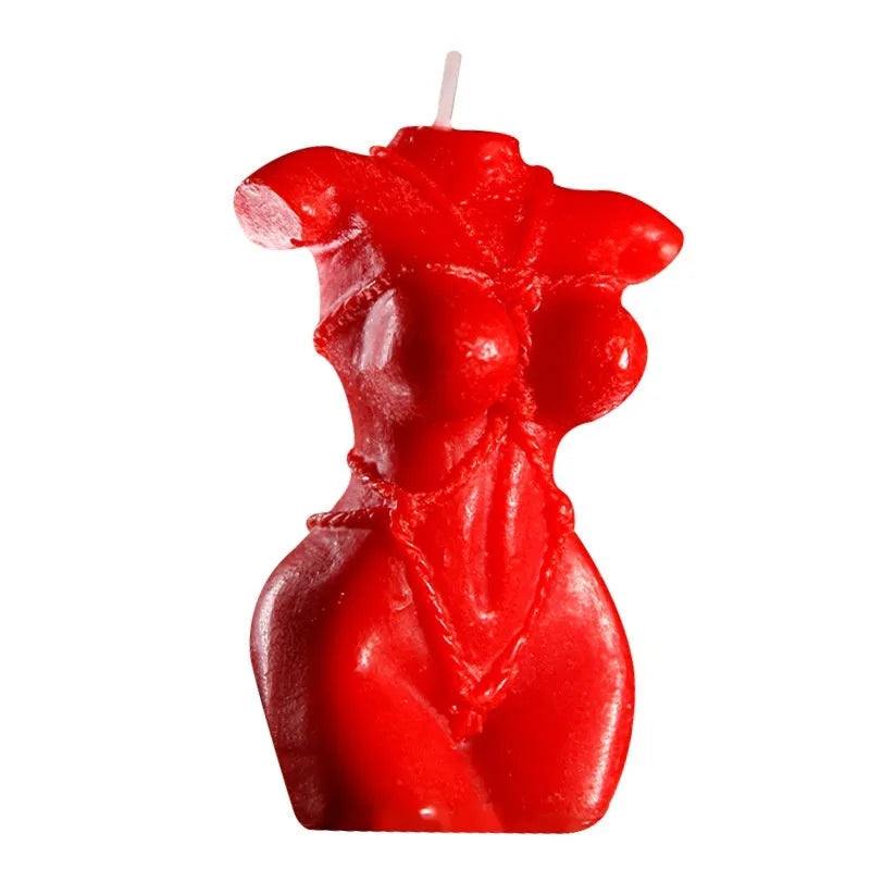 Bikini-shaped soy wax low temperature candle in rose red, spring pink, or lilac purple colour