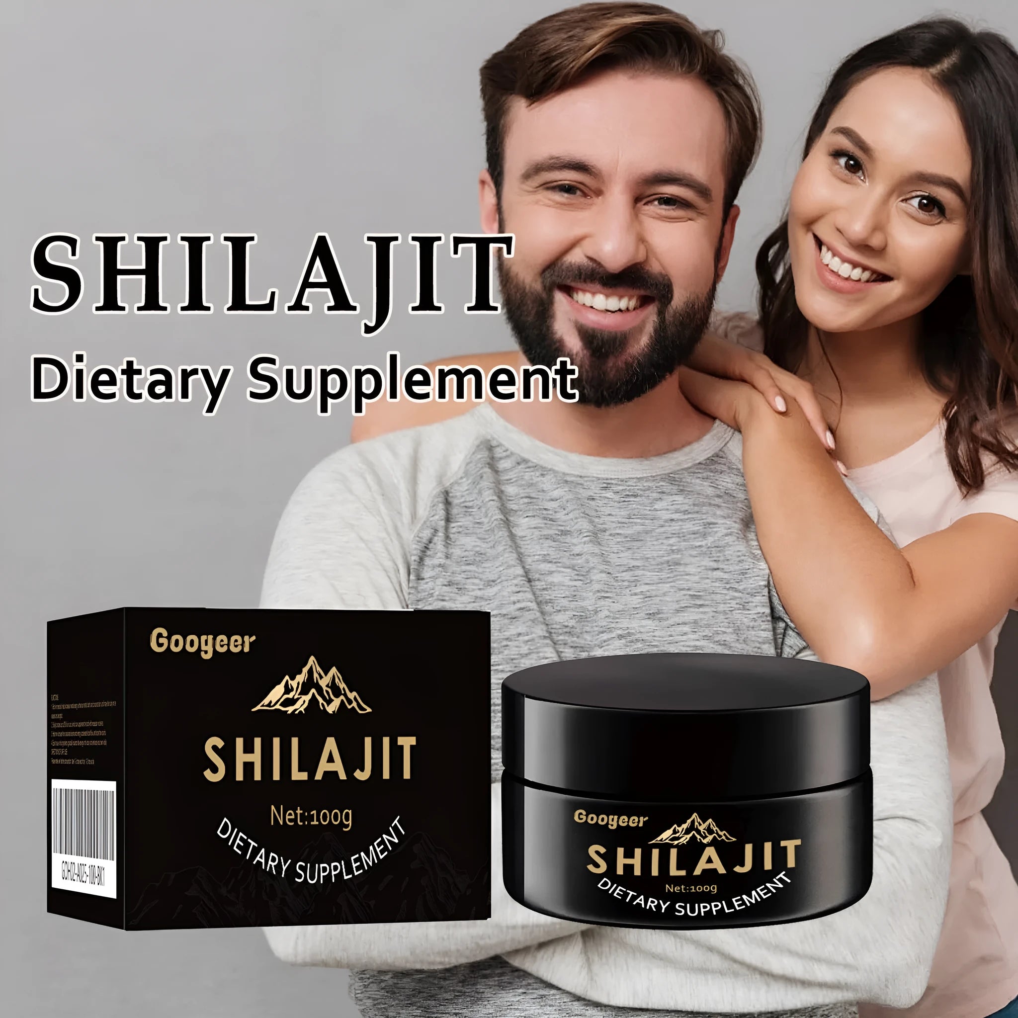 Googeer Shilajit Dietary Supplement Body Care Solution 100g body care agent packaging
