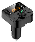 Black car Bluetooth MP3 player with 1.1-inch display for vehicle cigarette lighter connection
