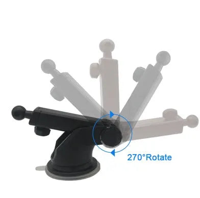 Universal car phone bracket with telescopic long rod mounted on vehicle dashboard