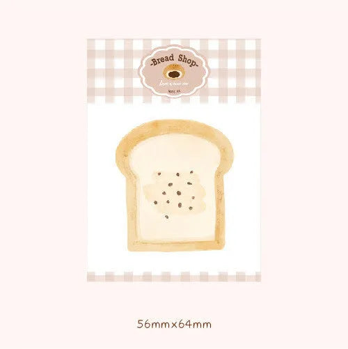 Food-themed bread handbook memo pad with 30 sheets of 80g paper in 85mm x 120mm size