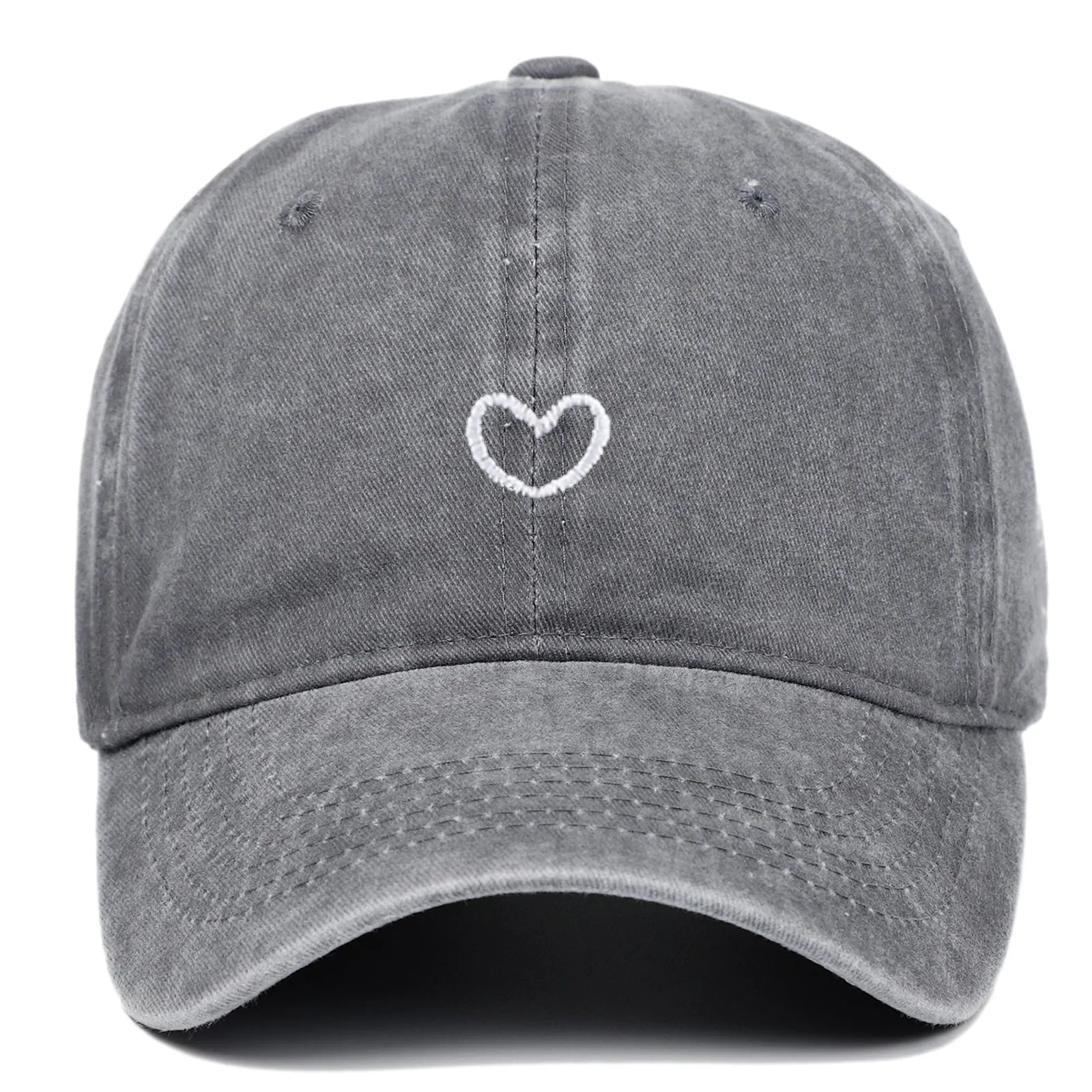 Adjustable cotton baseball cap with embroidery detailing and dome crown in various colour options