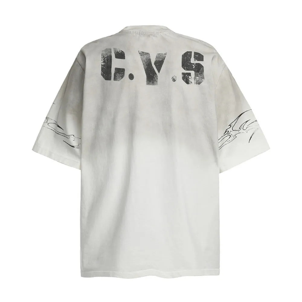 Men's pure cotton short-sleeved T-shirt shown in white and black colour options.