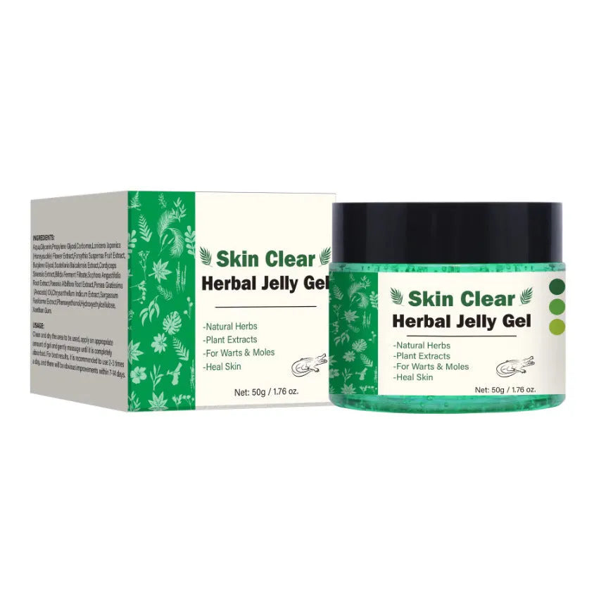 50g clear herbal gel skincare product for face and body hydration