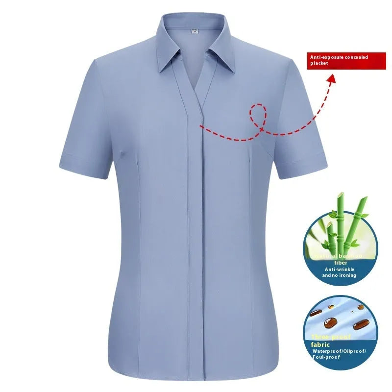 Men's slim fit bamboo fibre shirt with square collar, shown in a solid colour, illustrating business formal style.