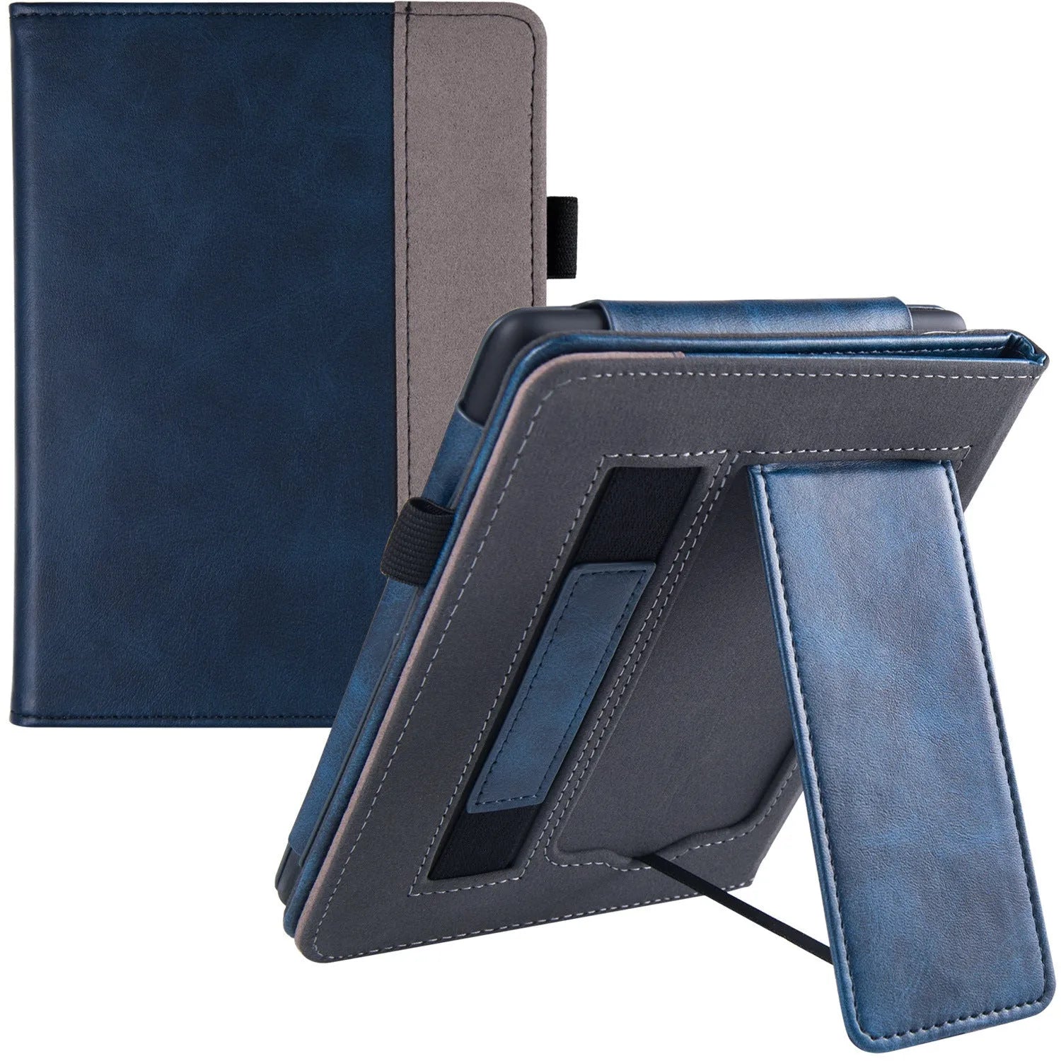 Kindle Paperwhite 5 leather case with integrated wrist strap bracket in multiple colour options