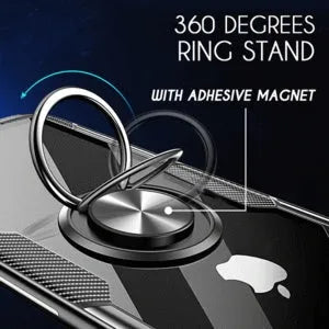 Black PU leather iPhone case for iPhone 11 Pro Max showing button and port access.