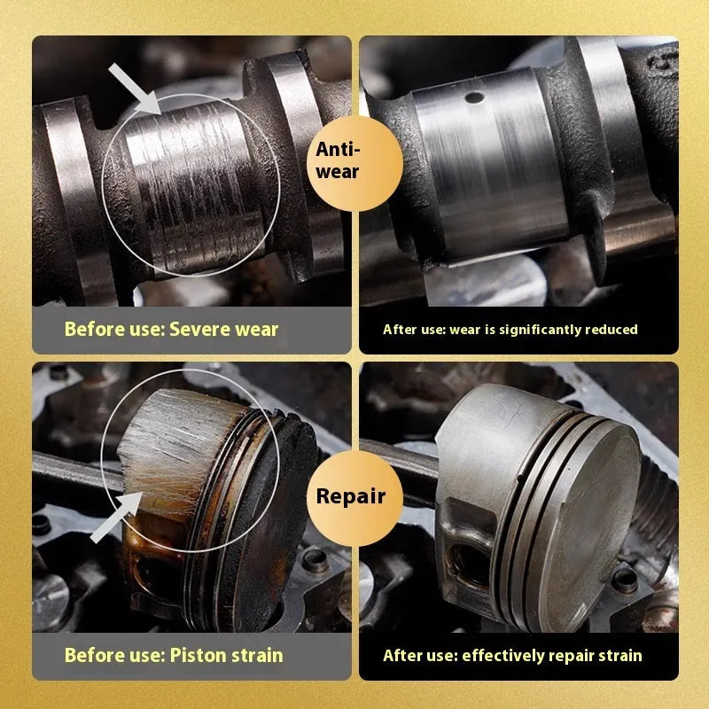 60ml engine anti-wear additive in white-capped bottle for petrol and diesel vehicles