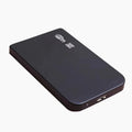 USB 3.0 solid state external hard drive in a metal case, shown in black, blue, red, and silver colour options.