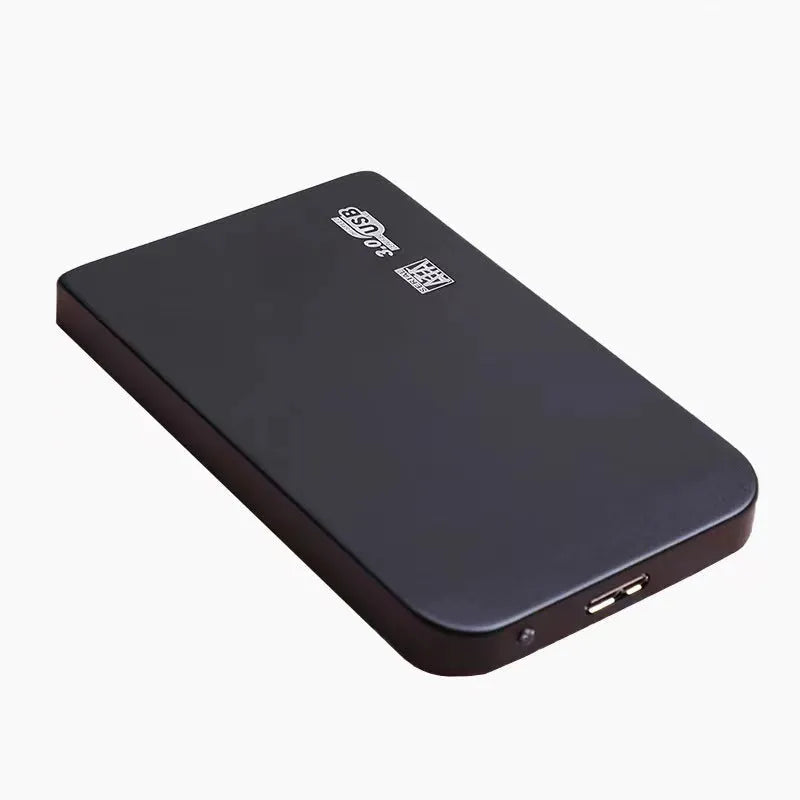 USB 3.0 solid state external hard drive in a metal case, shown in black, blue, red, and silver colour options.
