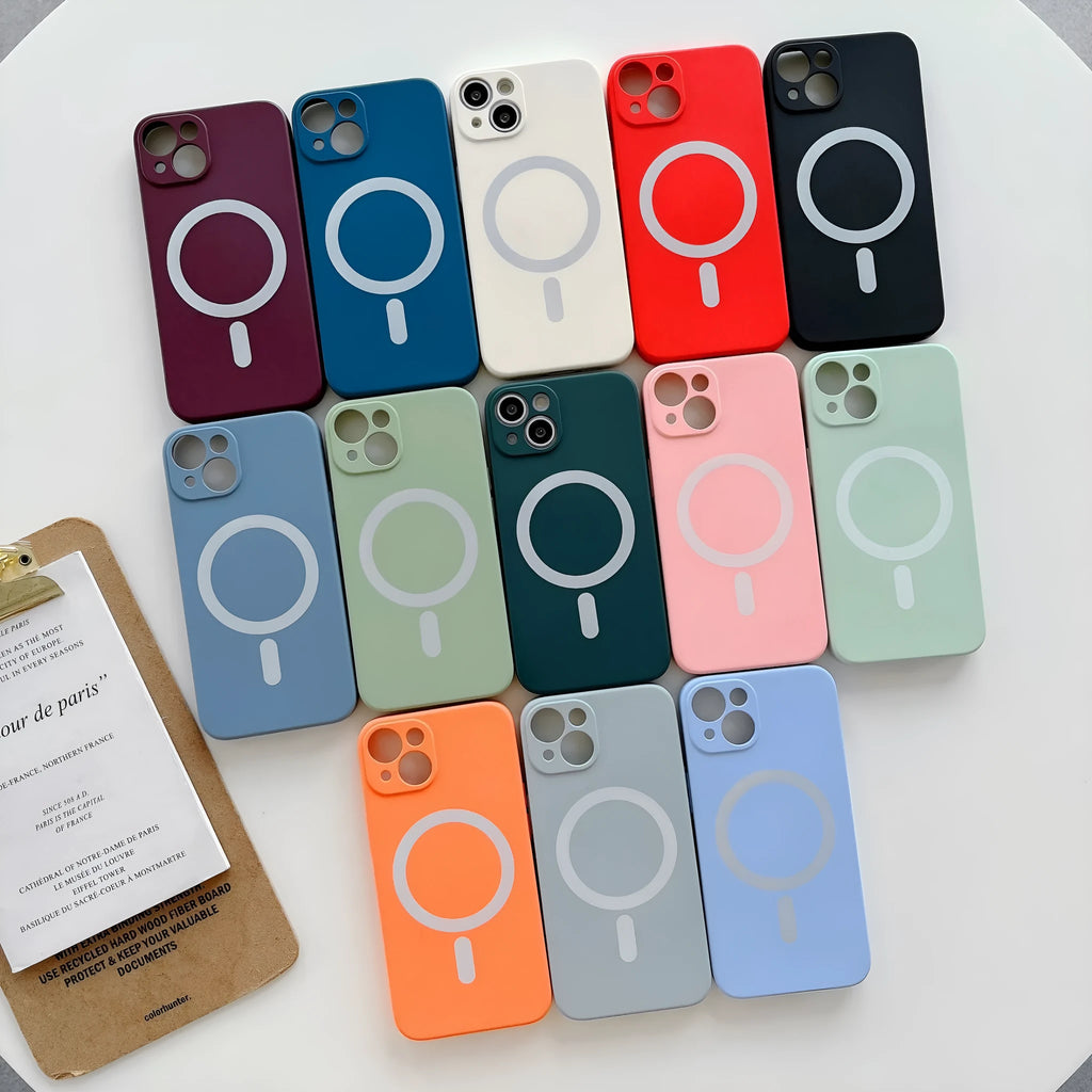Magnetic TPU phone case for iPhone 14 Pro Max showing back with camera cutout