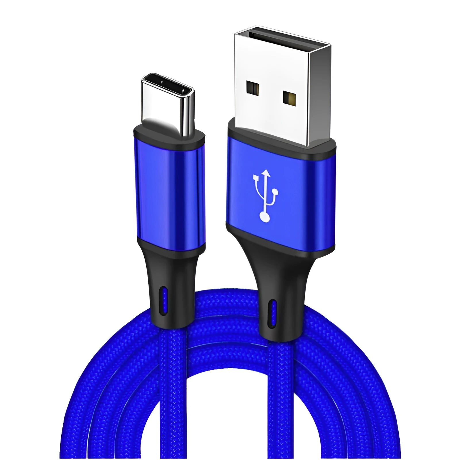 Braided Lightning data cable in multiple colours and lengths with 24-spindle weave cover