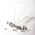 White cotton candle wicks in 2.6cm, 6cm and 8cm lengths for DIY candle making projects