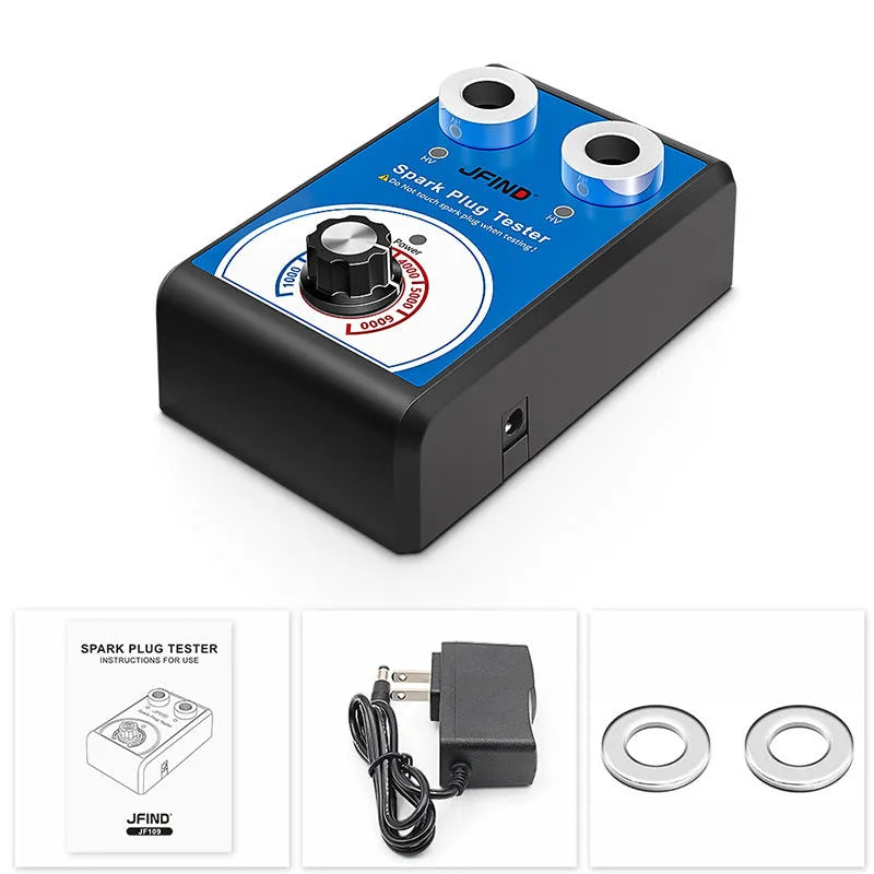 Car double hole plug ignition system detector for spark plug testing