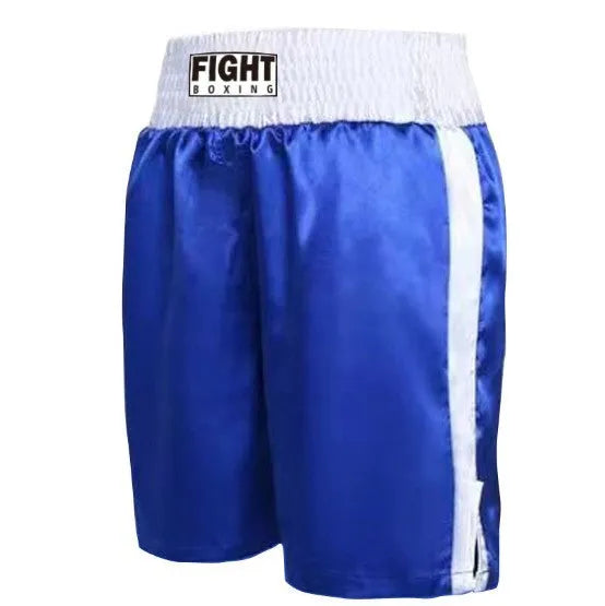 Boxing shorts for training in multiple colour options including black and white waist with stripes