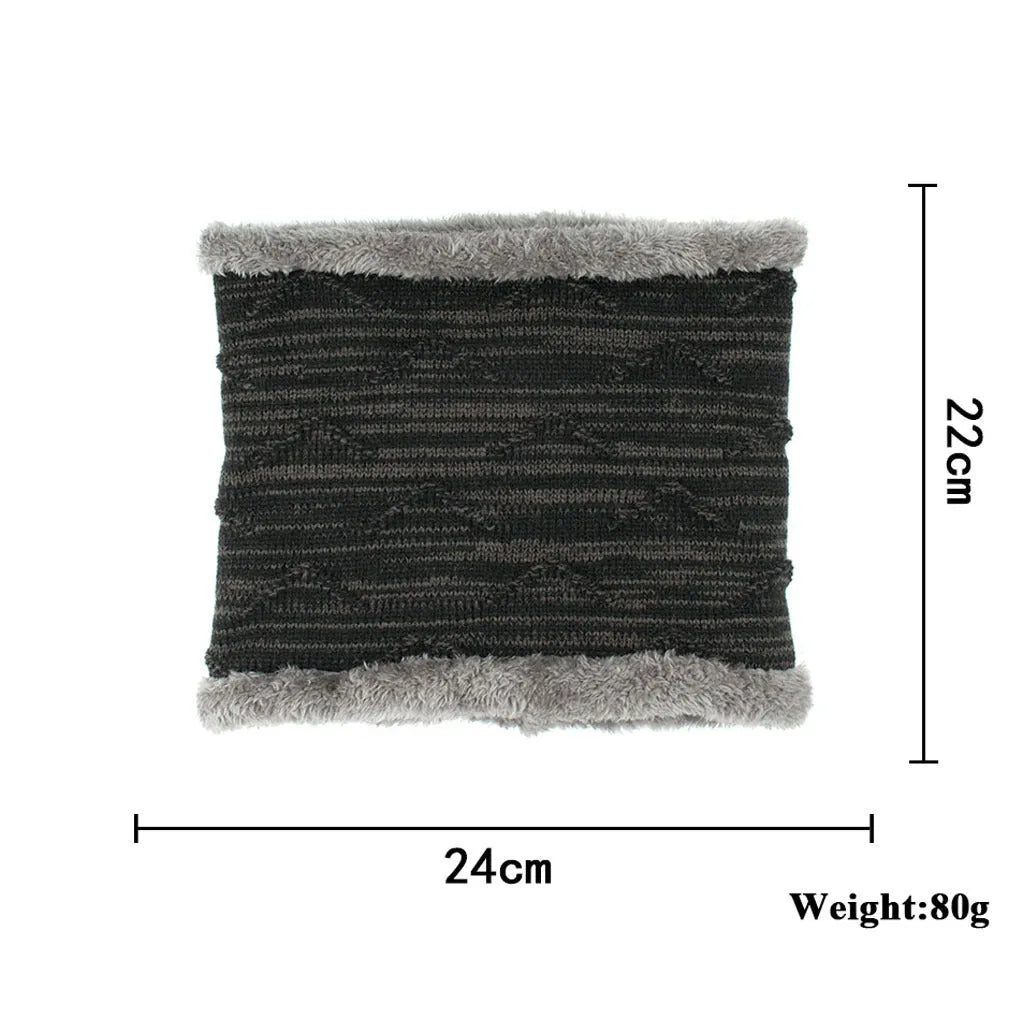 Diagonal hook knitted acrylic beanie in black, showing textured knit pattern